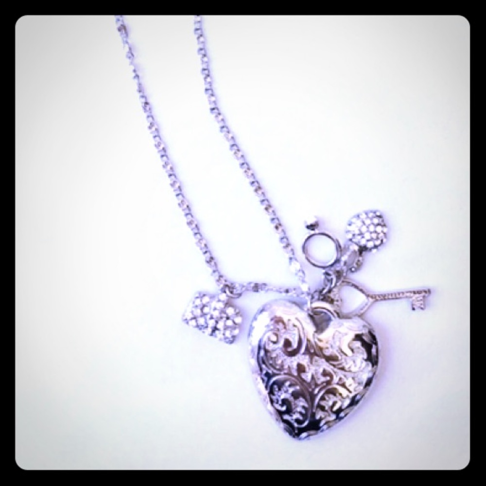 New! Diane Katzman Heart & Trinket Necklace.